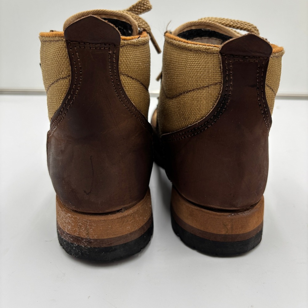 Rocky Boots Gore-Tex Vibram Hiking Boots Brown Canvas Leather 8M Vintage Outdoor - Picture 5 of 8